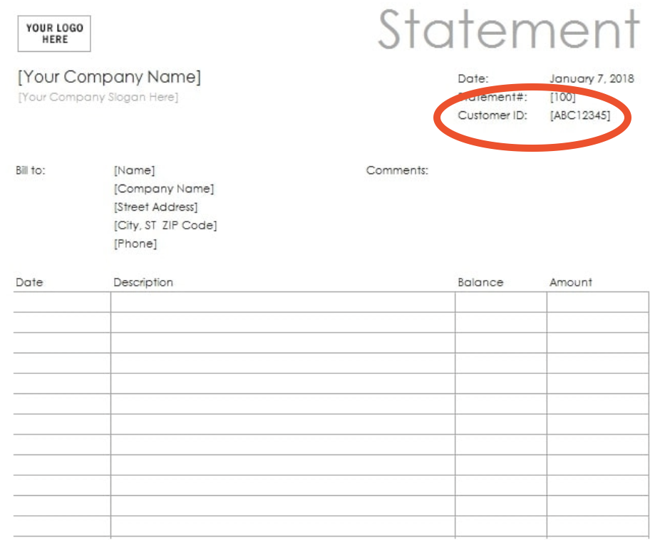 Sample Patient Statement